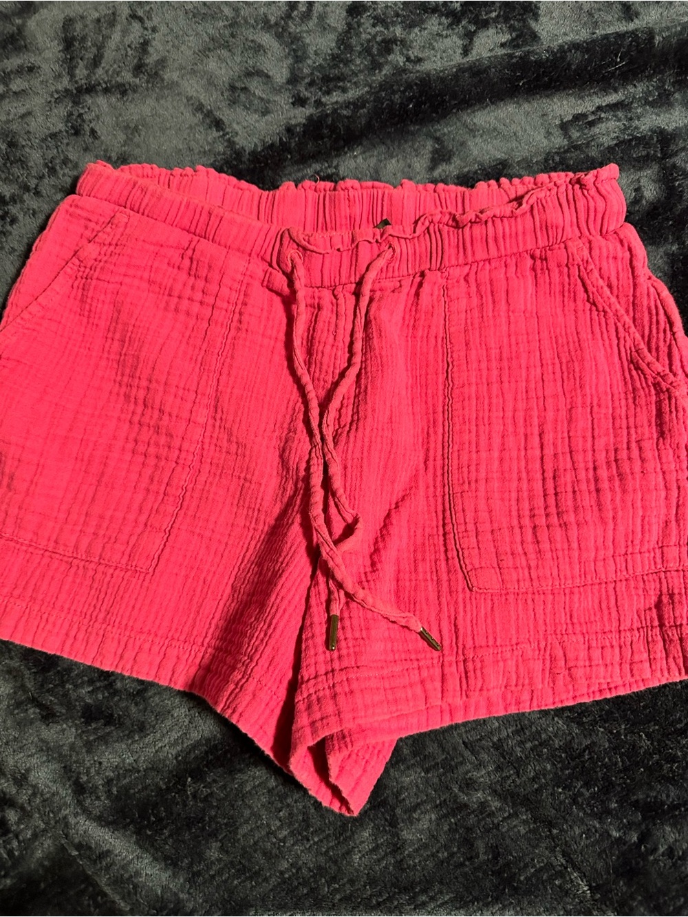 GAP Women's Bright Pink Cotton Drawstring Shorts